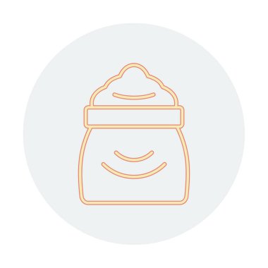 Şeker düzlüğü simgesi, vektör illüstrasyonu  