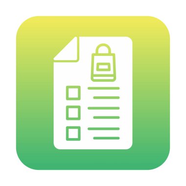 Alışveriş listesi simgesini, illüstrasyon vektör 