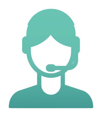 Vektör olarak Müşteri Hizmetleri Ajanı simgesi. logotype