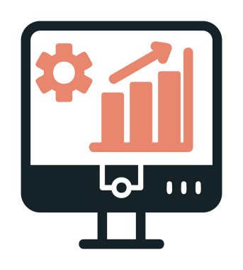 Pazar analiz simgesi vektör illüstrasyonu