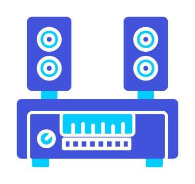 renk çizgisi ses hoparlörleri vektör çizimi 