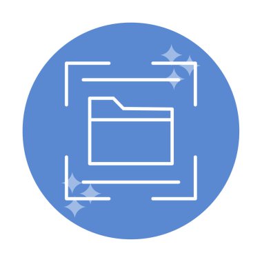 düz Dizin Tarayıcı simgesi vektör illüstrasyon tasarımı