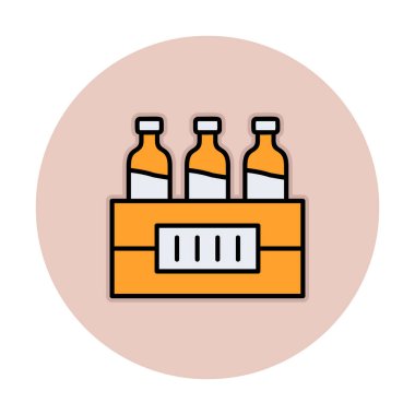 Su şişeleri. Web simgesi basit illüstrasyon 