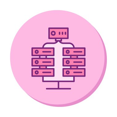 Ağ sunucu simgesinin vektör illüstrasyon tasarımı