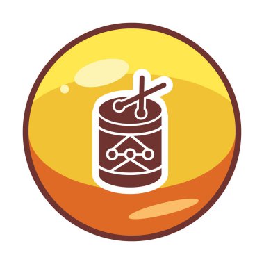 Davullar web simgesi, vektör illüstrasyonu