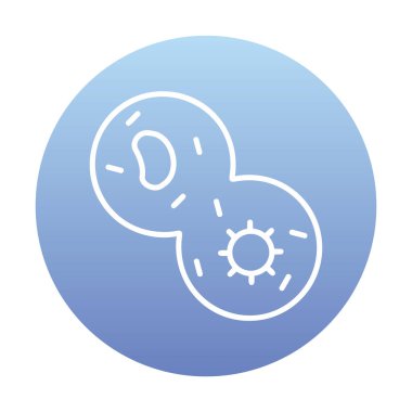 Mitoz web simgesi, vektör illüstrasyonu