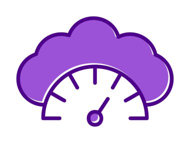  Gösterge düz simgesi, vektör illüstrasyonu 