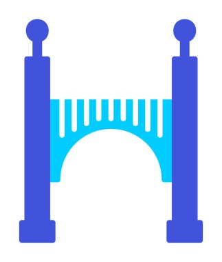 köprü düz simgesi, vektör illüstrasyon tasarımı 