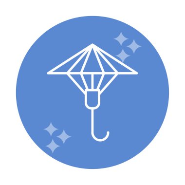 şemsiye simgesi vektör illüstrasyonu 