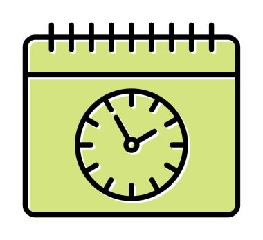 Beyaz arka plan üzerinde izole zamanlama simgesini