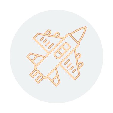 Askeri Uçak ikonu vektör illüstrasyonu