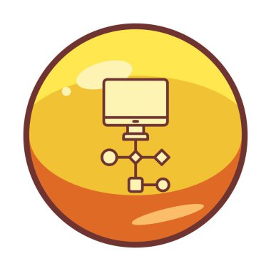 Çalışma akışı simgesi tasarımı, vektör illüstrasyonu                            