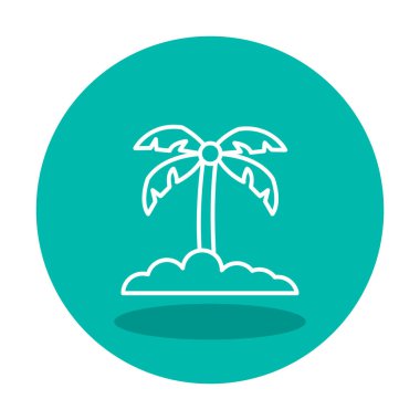 palmiye ağacı kutsal kişilerin resmi, vektör çizim