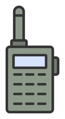 walkie talkie modern ikon vektör çizimi                                