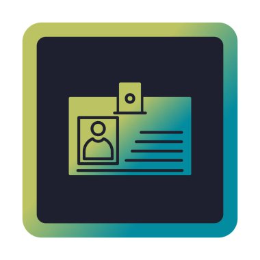 ID kart simgesi vektör illüstrasyonu                                  