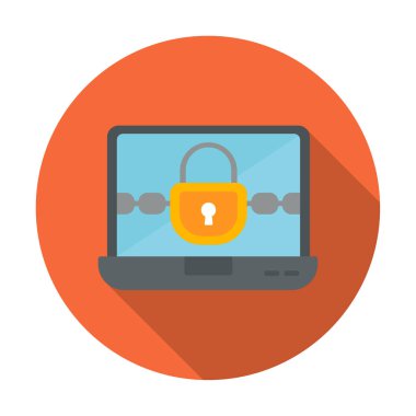 düz Ransomware bilgisayar vektör çizimi tasarımı