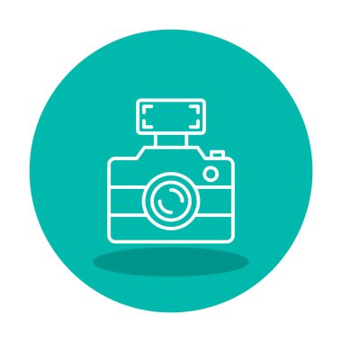 fotoğraf makinesi simgesi, vektör illüstrasyonu