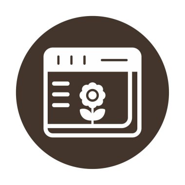 Basit Web Tarayıcı simgesi, vektör illüstrasyonu