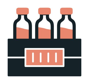 Su şişeleri. Web simgesi basit illüstrasyon 