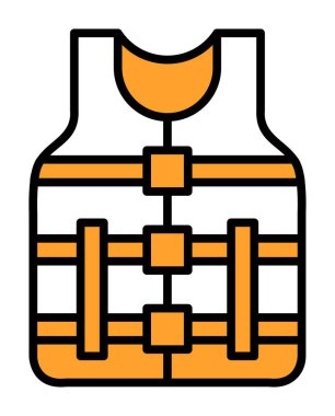 Modern Life Vest simge tasarımının vektör çizimi                     