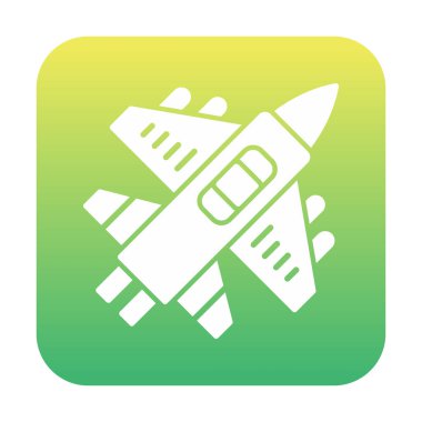 Askeri Uçak ikonu vektör illüstrasyonu