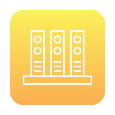 Ofis klasörleri simgesi, vektör illüstrasyonunu arşivle 