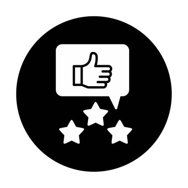  düz Review simge vektör illüstrasyon tasarımı