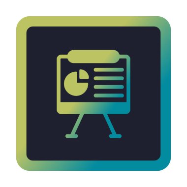 Sunum tahtası simgesi, vektör illüstrasyonu   