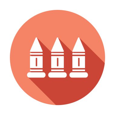 Askeri silah mermileri vektör ikonu. Sembol, logo çizimi. Vektör grafikleri 