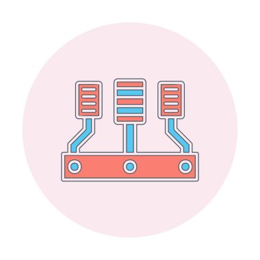 Araba Hızlandırıcı düz simgesi, vektör illüstrasyonu 
