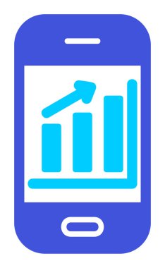 akıllı telefon ekran vektör simgeleri üzerinde analiz