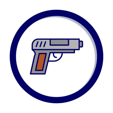 silah simgesi vektör illüstrasyonu