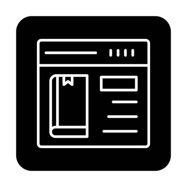 Basit Çevrimiçi Kitap satın alma simgesi, vektör illüstrasyonu