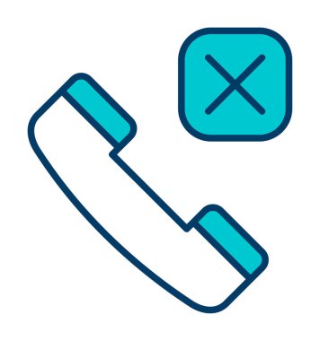 Arama telefonu Reddedilmiş simge vektör illüstrasyon tasarımı