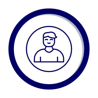 Profil simgesi vektör illüstrasyonu