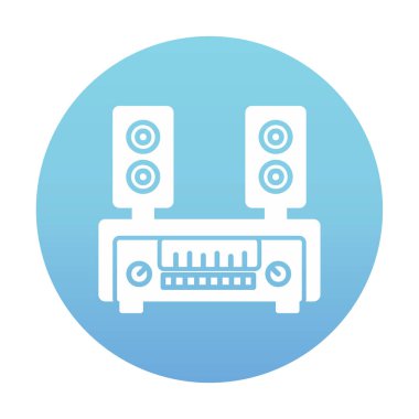 renk çizgisi ses hoparlörleri vektör çizimi 