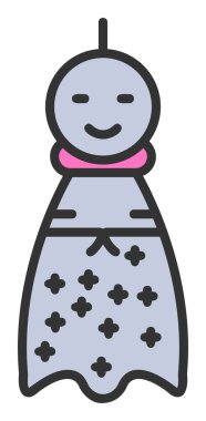 Teru Teru Bozu simgesi, vektör çizimi