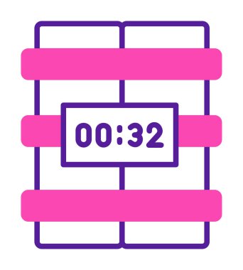 Zaman bombası ikonu vektör illüstrasyonu.