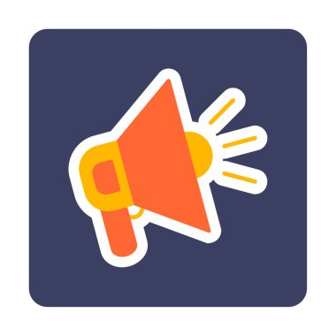 megafon ikonu. Hoparlör vektör illüstrasyonu. düz dizayn