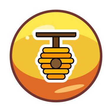 Arı kovanı simgesi vektör illüstrasyonu