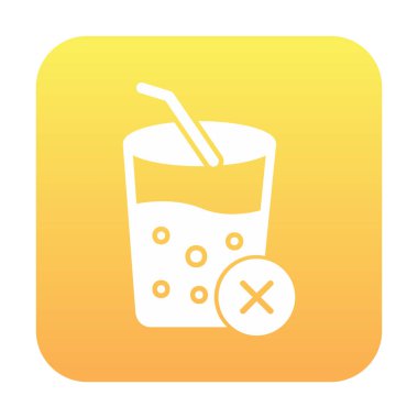 Meyve suyu işareti yok. Web simgesi basit illüstrasyon 