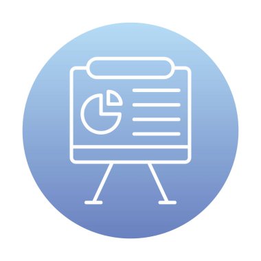 Sunum tahtası simgesi, vektör illüstrasyonu   