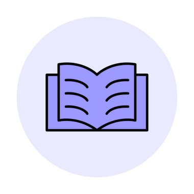 açık kitap simgesi, vektör illüstrasyonu basit tasarım