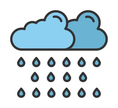 yağmur simgesi, vektör illüstrasyonu  