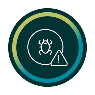 düz CD virüs ikon vektör çizimi