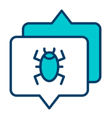 Konuşma balonu vektör resimlemesindeki hata simgesi 