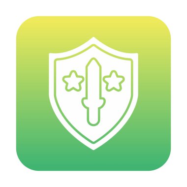 Kılıç vektör ağ simgesine sahip Askeri Kalkan, vektör illüstrasyonu 