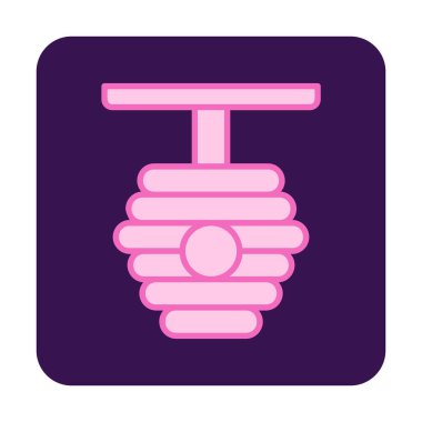 Arı kovanı simgesi vektör illüstrasyonu