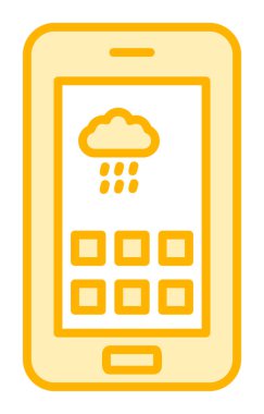 Cep telefonu web simgesi, vektör çizim