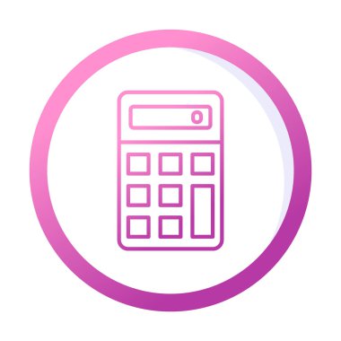 Beyaz arkaplanda hesap makinesi simgesi vektör çizimi 